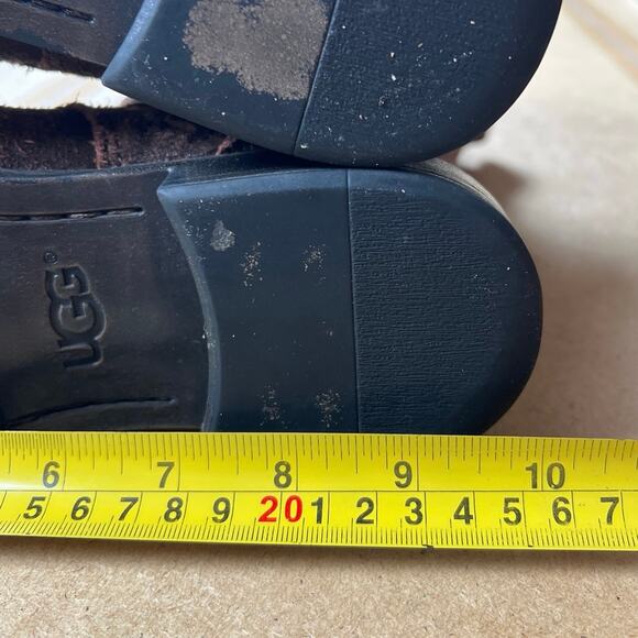 Ugg Size 7 Marela Dark Brown Chestnut Distressed Lace Up Boot Women’s Suede - Picture 5 of 7